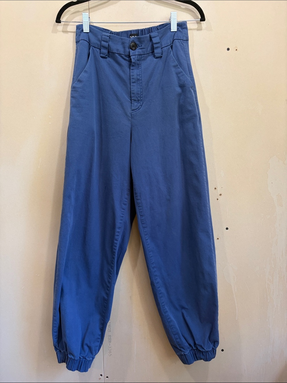 BDG Blue High-Waisted Wide Leg Elastic Bottom Pants Size M